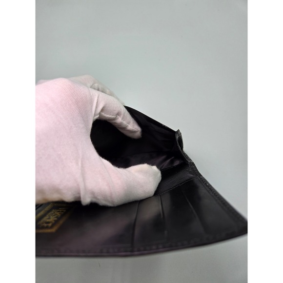 Versace Black Leather‎ Wallet Medusa Coin Logo Greek - Picture 5 of 12